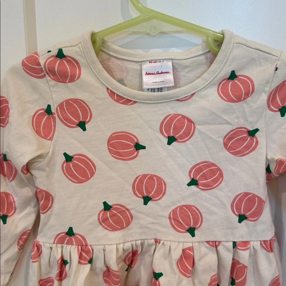 Hanna Andersson pink pumpkin print dress